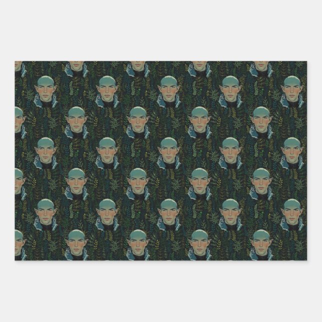 Papel de envolvimiento del lobo de enrollado para  (Anverso)