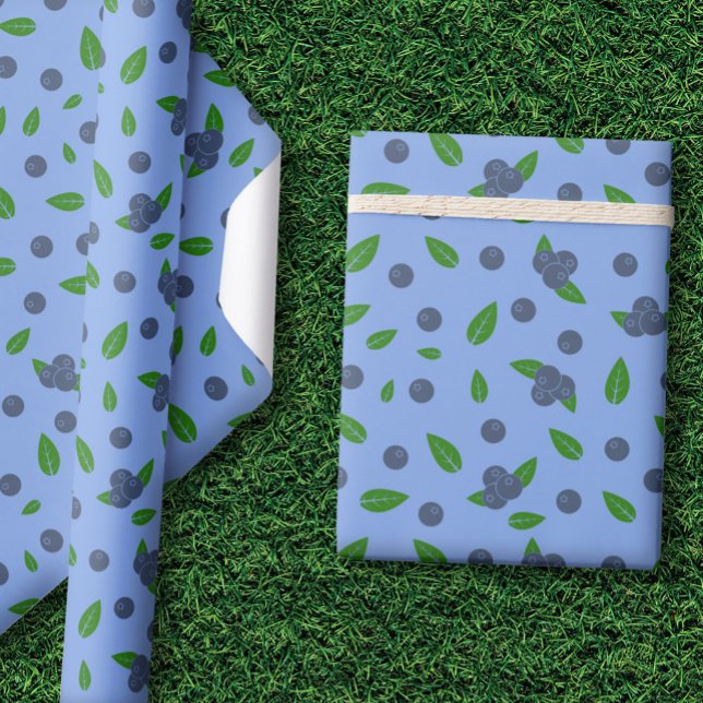 Papel de envolvimiento del patrón de arándano (Blueberry pattern Wrapping Paper)
