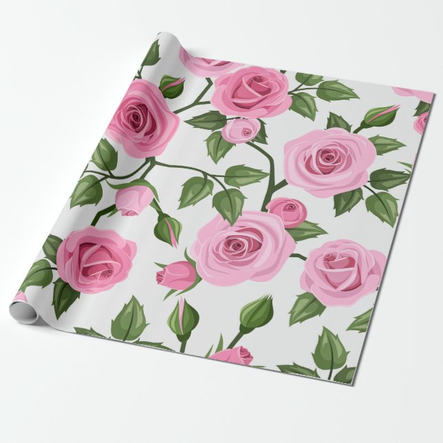 Papel de envolvimiento del patrón de Rosas de golo (Desenrollado)