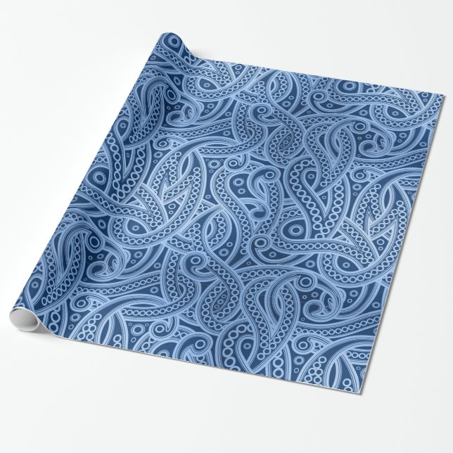 Papel de envolvimiento del patrón Paisley del resu (Desenrollado)
