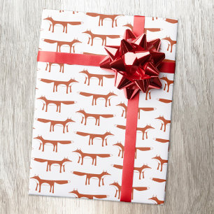 Papel de envolvimiento del patrón rojo Fox