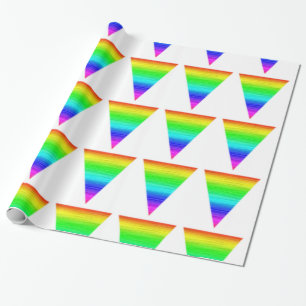 Papel de envolvimiento del triángulo del arcoiris