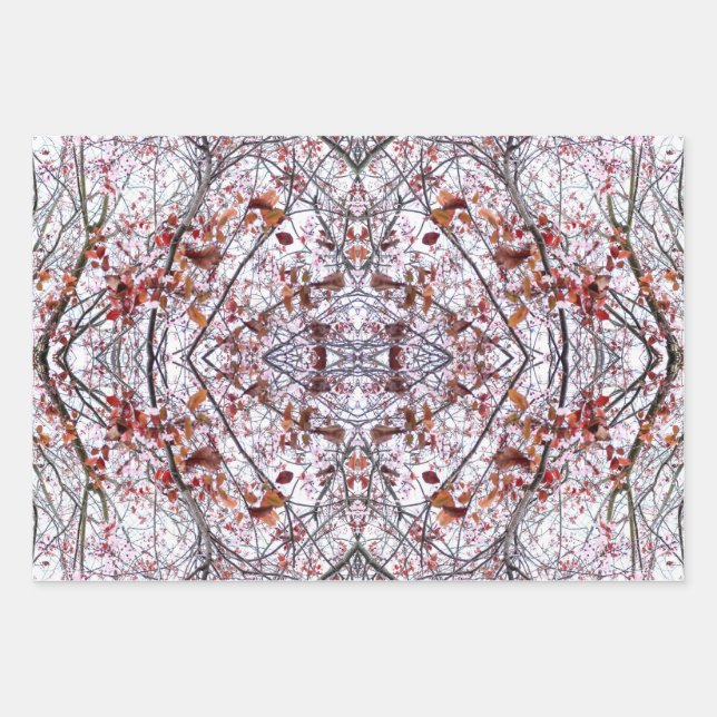 Papel de envolvimiento: diseño de flores de cerezo (Anverso)