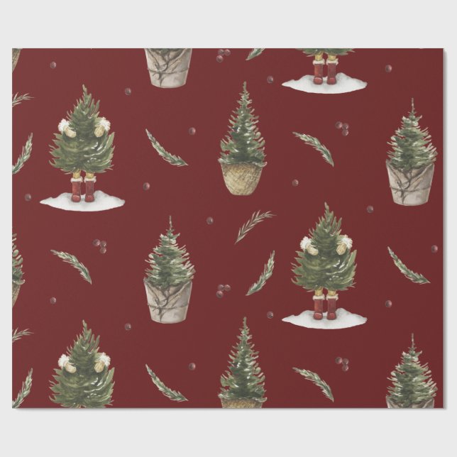 Papel de envolvimiento divertido en el árbol de Na (Superficie plana)
