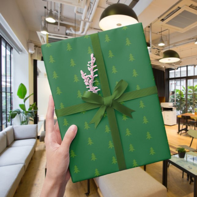 Papel de envolvimiento elegante de diseño de árbol (Modern Elegant Tree Pattern Wrapping Paper)