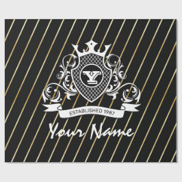 Papel de envolvimiento elegante de Monagram Blanco