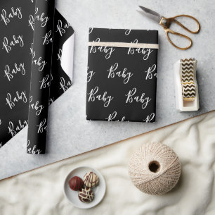 Papel de envolvimiento elegante para bebé con guió