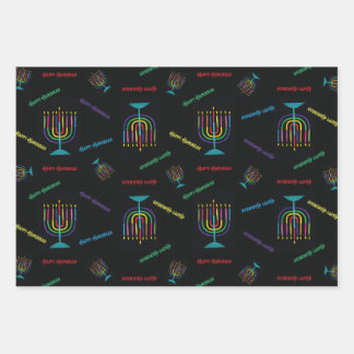 Papel de envolvimiento feliz de Hanukkah