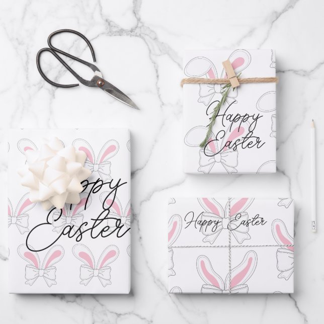 Papel de envolvimiento feliz de Pascua (Anverso)