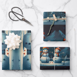 Papel de envolvimiento festivo de Feliz Navidad