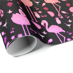 Papel de envolvimiento Flamingo Fiesta Technicolor