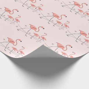 Papel de envolvimiento Flamingos Trío Rosado 2