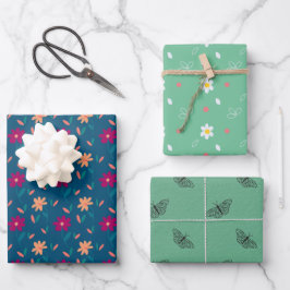 Papel de envolvimiento floral