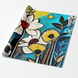 Papel de envolvimiento floral