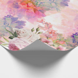 Papel de envolvimiento floral acuático