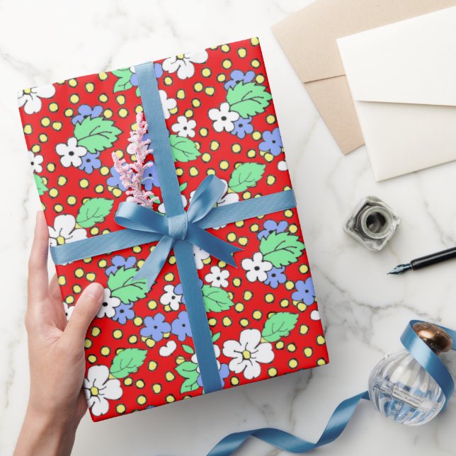 Papel de envolvimiento floral de flores en florine (Regalar)