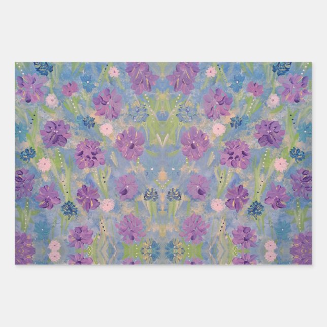 Papel de envolvimiento floral de primavera (Anverso)