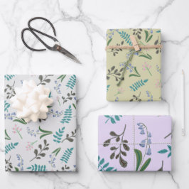 Papel de envolvimiento floral de Woodland encantad