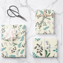 Papel de envolvimiento floral de Woodland encantad