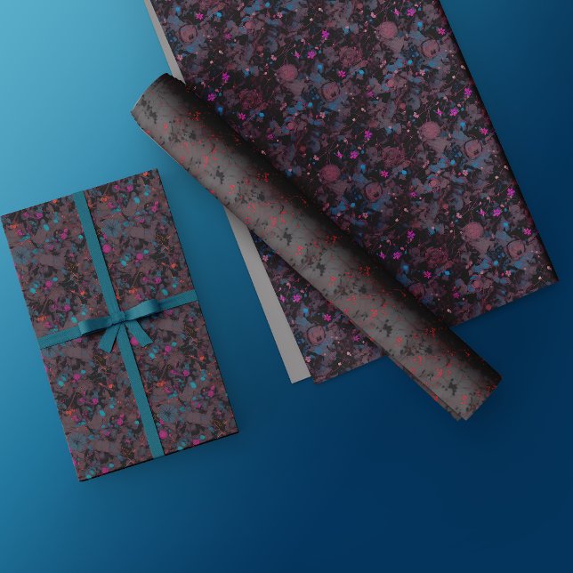 Papel de envolvimiento floral -Diseño de flor abst (Subido por el creador)
