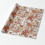 Papel de envolvimiento floral elegante de otoño<br><div class="desc">Elegante papel de envoltura floral de otoño. Ideal para envolver regalos y decorar para una ducha o boda de bebé en otoño</div>