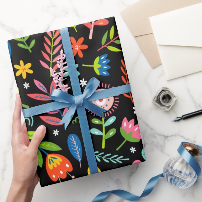 Papel de envolvimiento floral mexicano (Regalar)