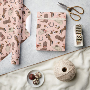 Papel de envolvimiento floral y de país