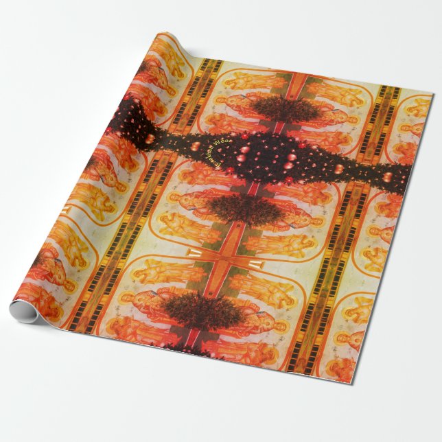 Papel de envolvimiento fluorescente para Navidades (Desenrollado)