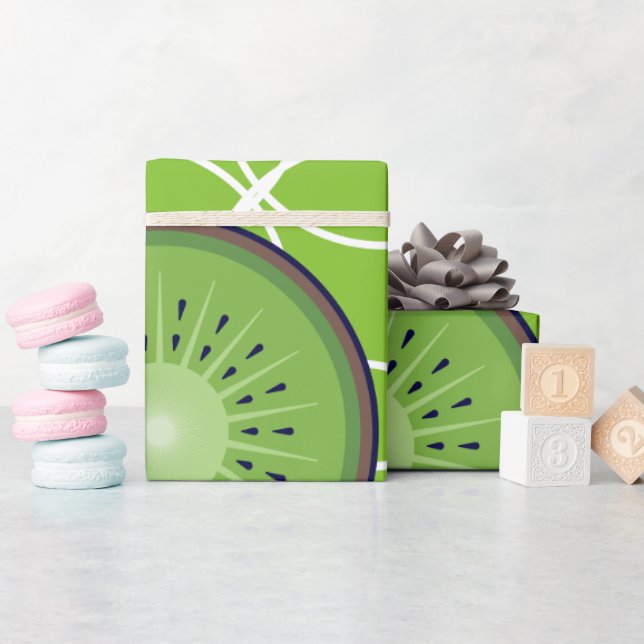 Papel de envolvimiento fresco de Kiwi (Baby Shower)
