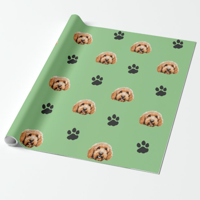 Papel de envolvimiento Goldendoodle 3 (Desenrollado)