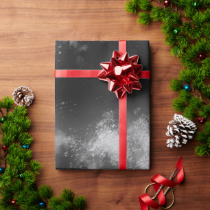 Papel de envolvimiento gris monocromo de cielo noc