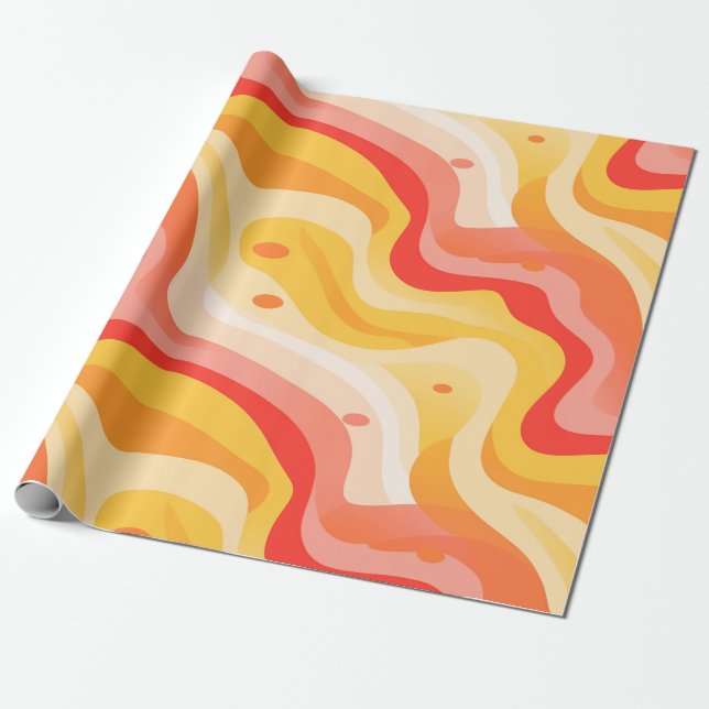 Papel de envolvimiento Groovy Sunny Waves (Desenrollado)