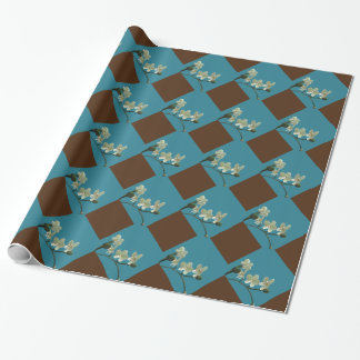 Papel de envolvimiento Harlequin castaño de flores