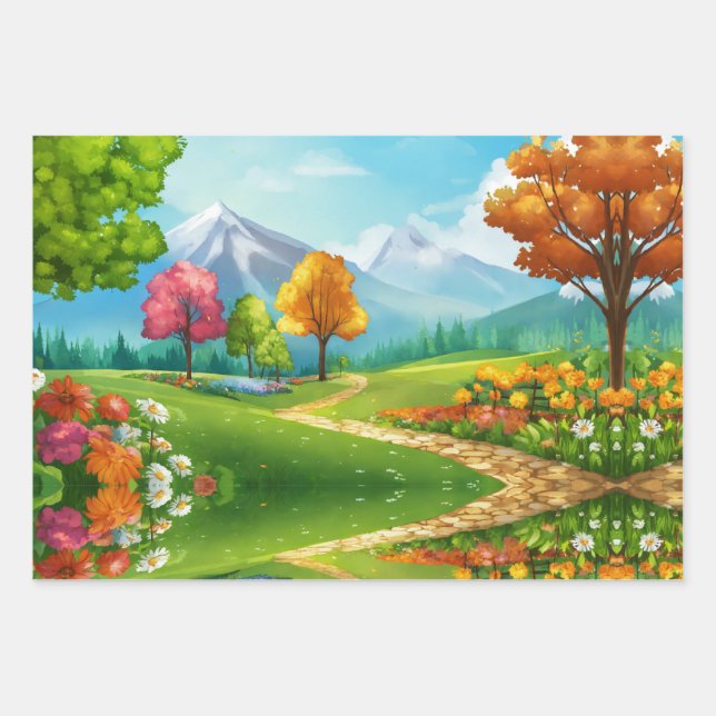 Papel de envolvimiento inspirado en la naturaleza (Anverso 3)