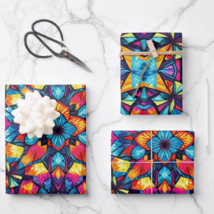 Papel de envolvimiento Kaleidoscópico - Patrones c