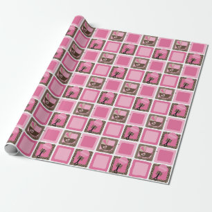 Papel de envolvimiento Leopard and Pink Baby Showe