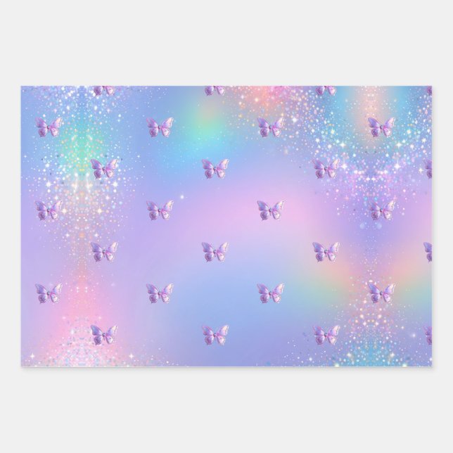 Papel de envolvimiento Lilac bonito Juego de hojas (Anverso 2)