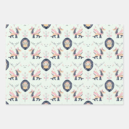 Papel de envolvimiento medieval Dragon de 3 hojas