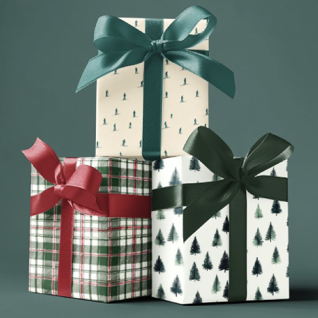 Papel de envolvimiento mínimo de Navidades verdes  (Subido por el creador)