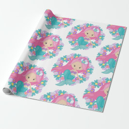 Papel de envolvimiento morado blanco de la sirvien