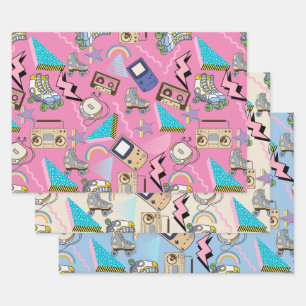 Papel de envolvimiento multicolor conjunto de hoja