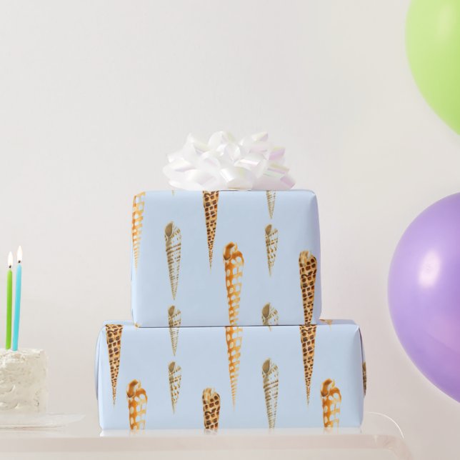 Papel de envolvimiento náutico de la concha marina (Regalos de fiesta)