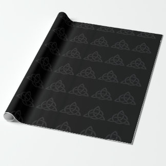 Papel de envolvimiento negro de trinity Knot