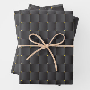 Papel de envolvimiento negro sin soldadura de lujo