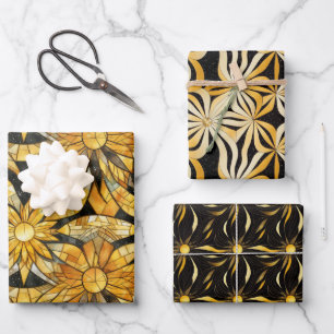 Papel de envolvimiento negro y dorado de soldadura