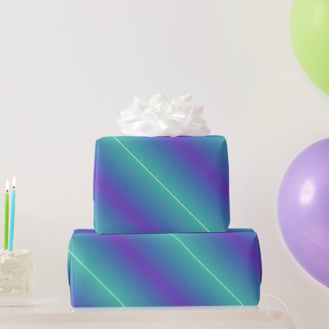Papel de envolvimiento Neon Blue, Purple & Green S (Regalos de fiesta)