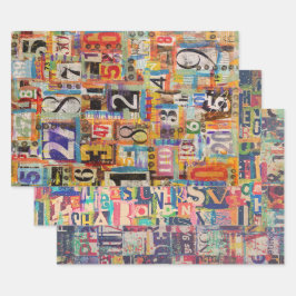 Papel de envolvimiento o papel de collage y desaco