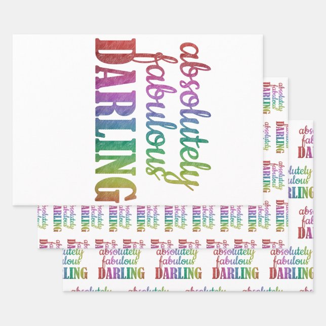 Papel de envolvimiento oscuro absolutamente fabulo (Set)