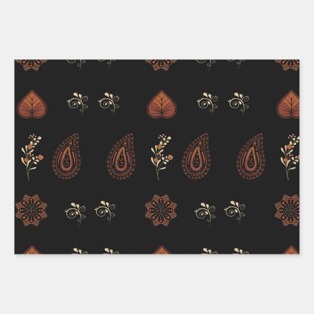 Papel de envolvimiento Paisley (Anverso)