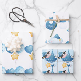 Papel de envolvimiento para bebé de vaca conjunto 